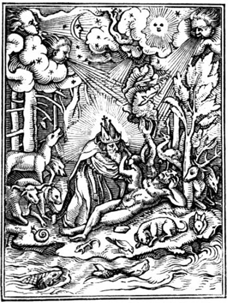 The Creation - Woodcut by Holbein